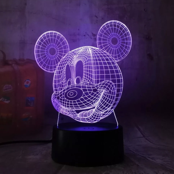 Mickey Mouse 3D LEF Touch Lamp, 7 Colors - Picture 6 of 12